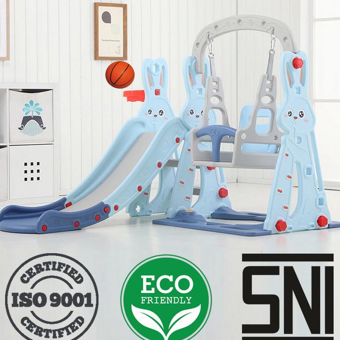 Perosotan Anak Ayunan Kelinci Prosotan Indoor Playground Slide WM19073 - Biru