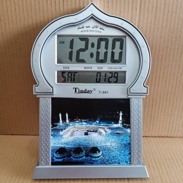 Jam LCD Digital Jam Dinding Alarm Adzan Digital Masjid Bunyi Suara 5 waktu Best Seller