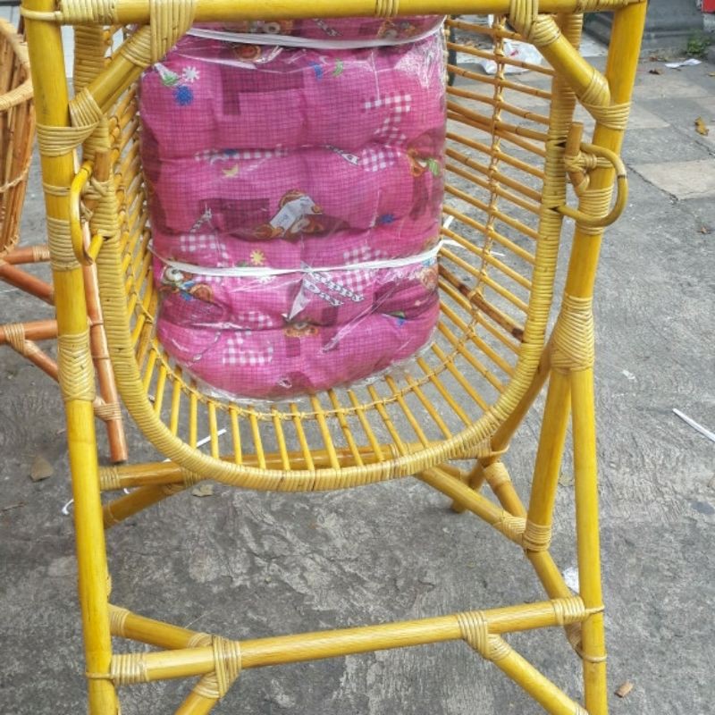 Ayunan Bayi Rotan Bonus Kasur / Box Bayi Model Ayun Maju Mundur-4