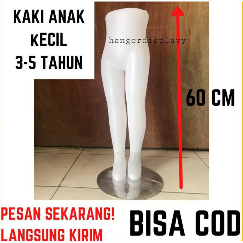 Patung Manekin Celana Anak Bening / Patung Kaki Anak 2 - 4 Tahun / Display Celana Anak Kecil