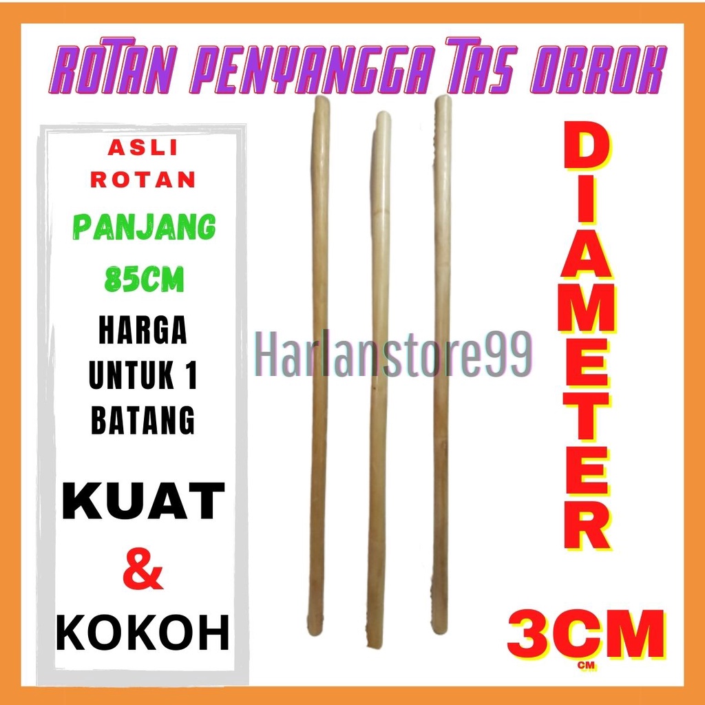 ROTAN PENYANGGA TAS OBROK - ROTAN ASLI - TONGKAT PENYANGGA TAS OBROK - ROTAN TAS PAKET MOTOR