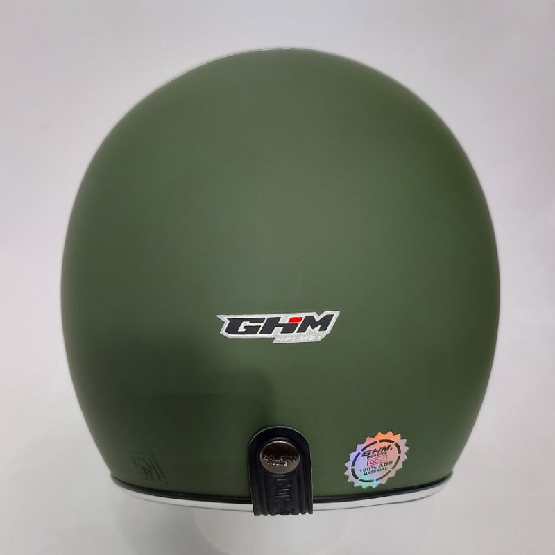 Helm Bogo Polos Full Leher Retro GHM Army Dof List Croom