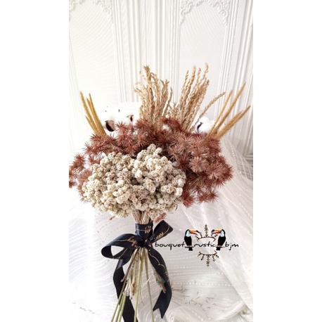 Bouquet Bunga Rustic BJM/Bouquet Bunga Kering/ Bouquet Wisuda /Bouquet Wedding/Prewedding/Kado,dll