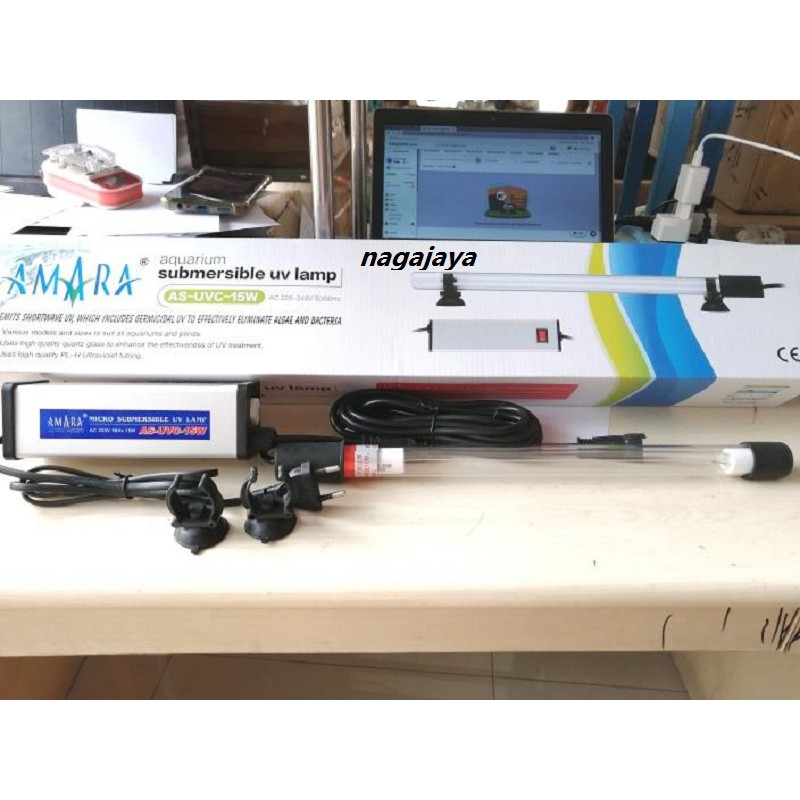 Lampu anti lumut lampu uvc amara 15 watt lampu uv aquarium kolam anti lumut