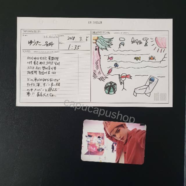 NCT 2018 Empathy Dream Taeyong pc photocard Yuta diary