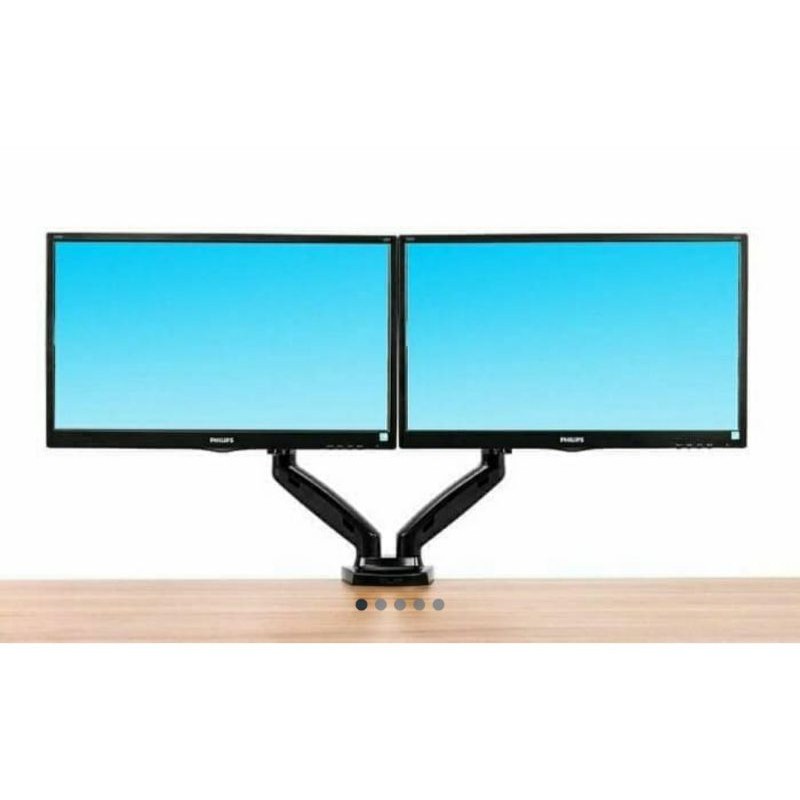 Bracket Monitor Jepit Meja 2 Monitor NB F160