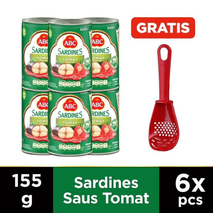 

vaargavaldian5678 ABC Sarden Saus Tomat 155 g - Multipack 6 pcs TERLARIS TERPERCAYA ORIGINAL