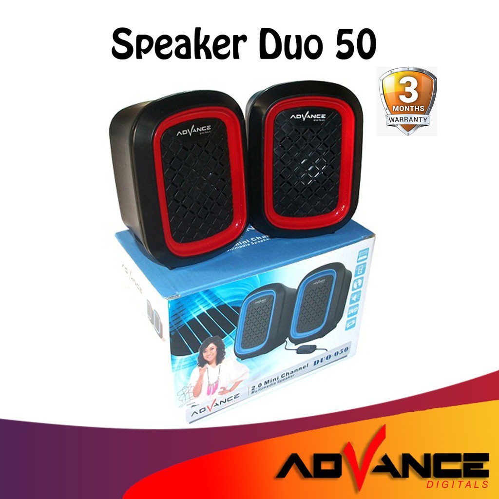 DUO050 | SPEAKER USB ADVANCE DUO 050 ORIGINAL RESMI (COLOUR BLACK)