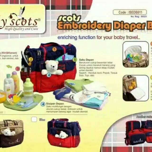 Tas besar bayi baby scots/tas besar baby scots/diapers bag/tas bayi