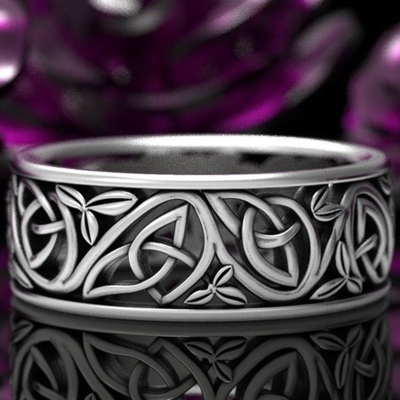 Vintage Norse Mythology Wolf Rings Viking Celtic Knot Ring For Men's Woman's Wedding Party Amulet Jewelry