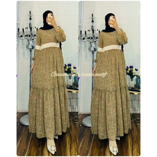 Gamis renda ceruty