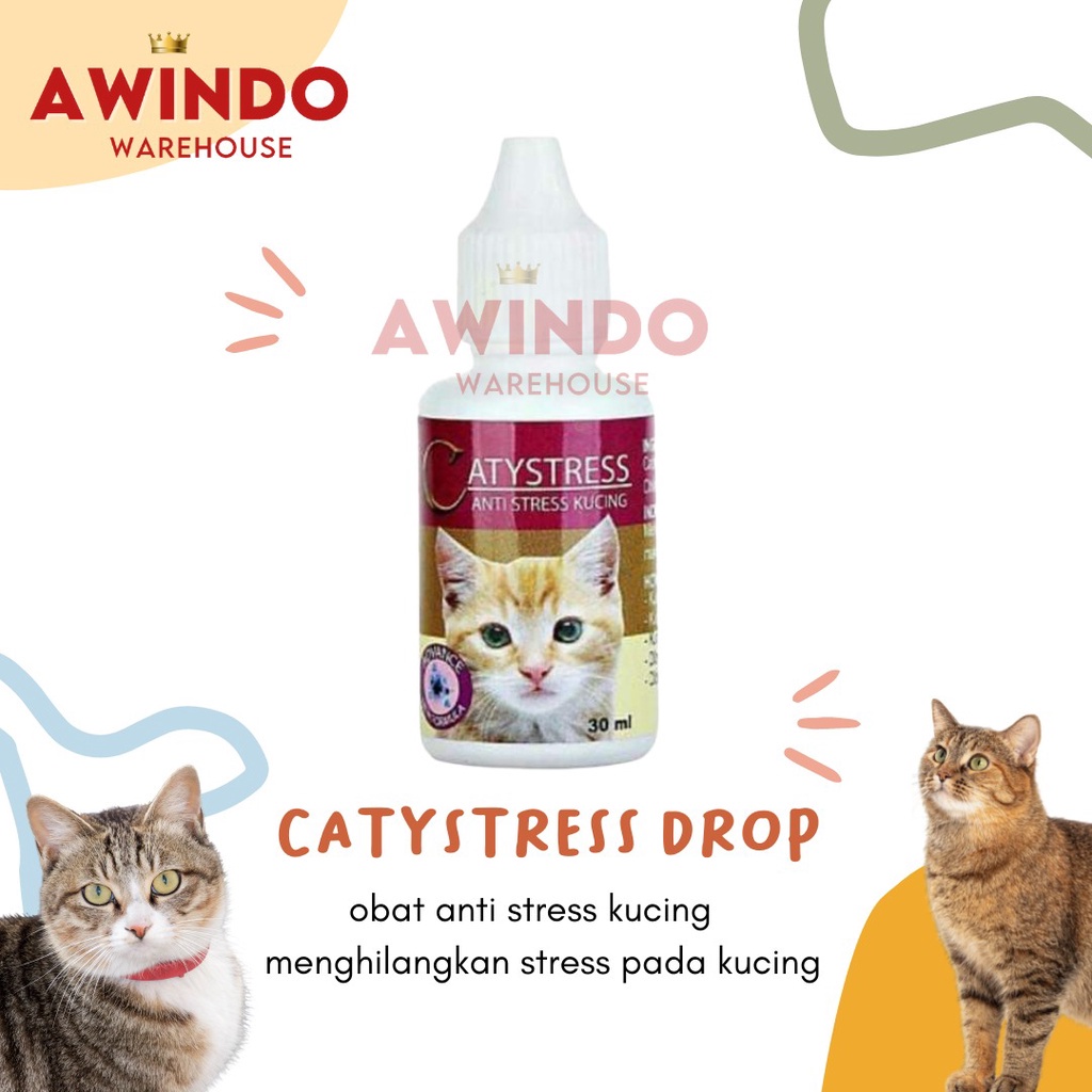CATYSTRESS - Obat Kucing Anti Stress Penghilang Stress Kucing Cat Kitten CATY STRESS