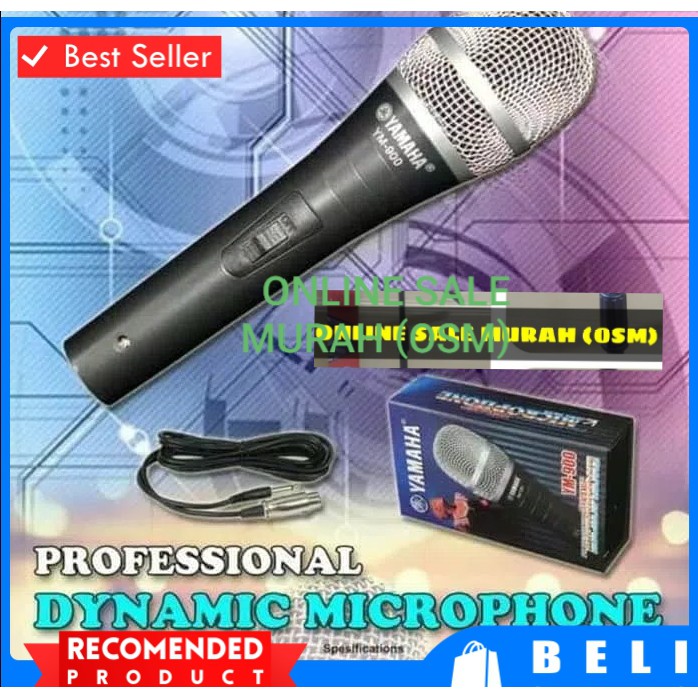 Yamaha legendary Mic kabel Microphone cable karaoke vocal audio sound mik pengeras suara pro profesional vokal mikrophone dynamic legendaris golden gold  Mic Kabel YAMAHA YM 900 Mic / Mikropon / Microphone YAMAHA YM 900 Harga Murah Meriah... Cocok untuk y