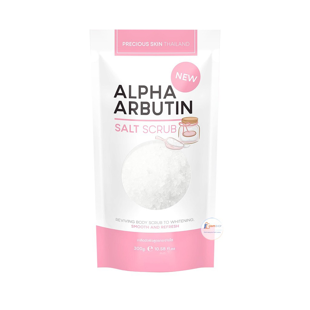 Alpha Arbutin 3 Plus Whitening Body Shower Salt Scrub / Lulur / Garam Mandi PRECIOUS SKIN THAILAND