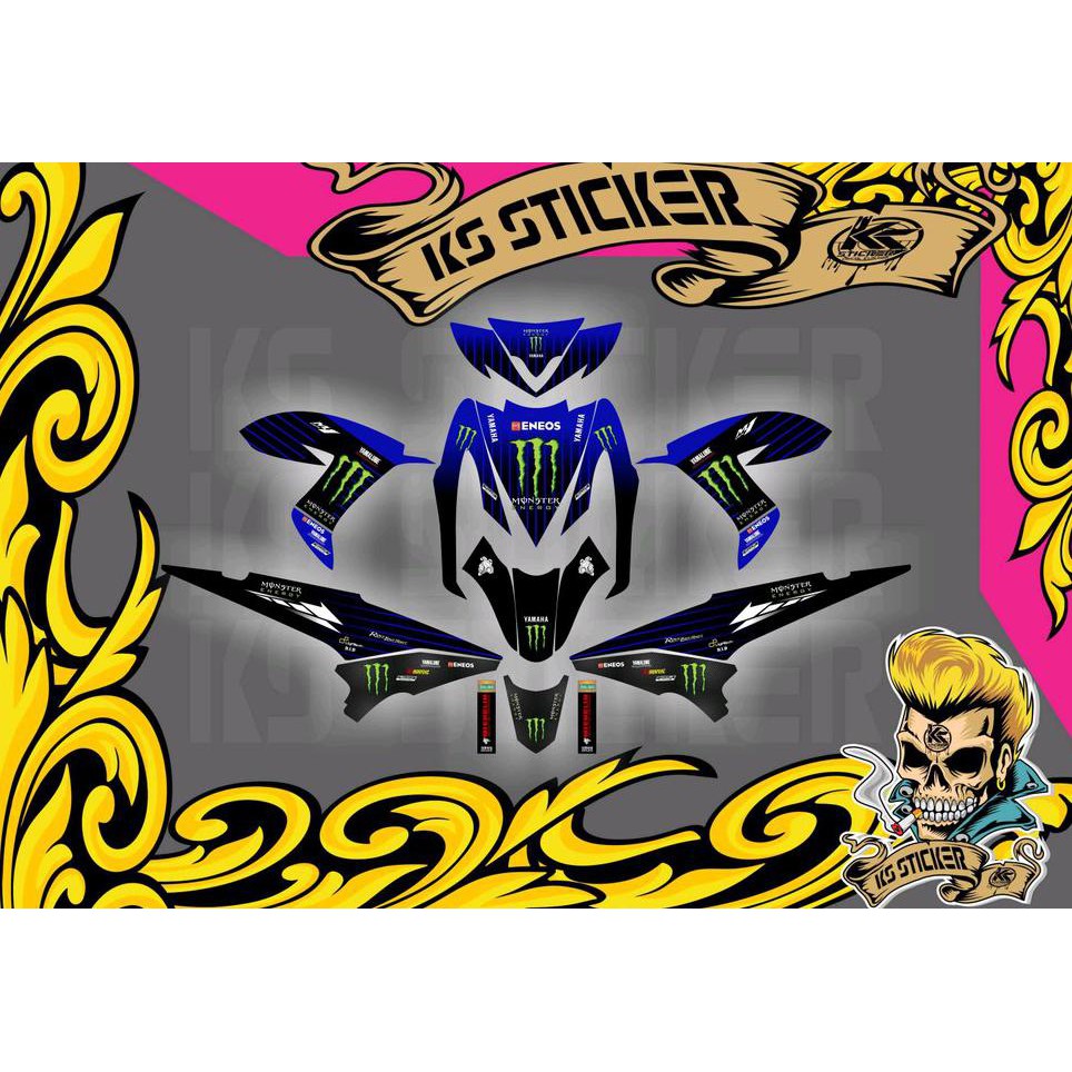 Custom Stiker  Decal Xeon Rc Monster  Energy  Motogp 2021 