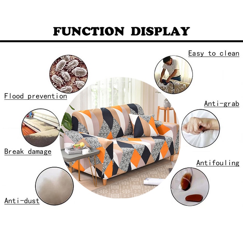 Rindu.Star Cover Sofa Pattern/ Anti-Selip cover sofa bed 1/2/3/4 Seater Sarung Sofa penutup sofa