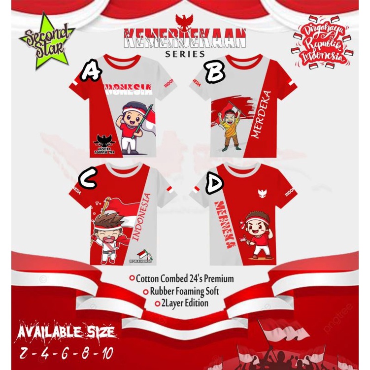 Kaos edisi kemerdekaan by second star