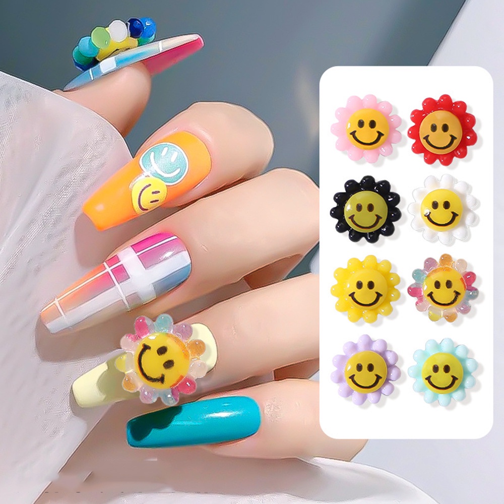 Mxbeauty Hiasan Kuku 3d Bentuk Hati / Bunga / Matahari / Beruang Untuk Nail Art / Manicure Diy