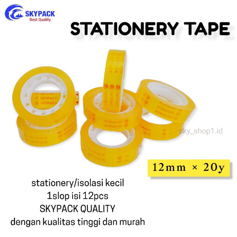 

ISOLASI KECIL / STATIONERY TAPE (SKYPACK) 12mm × 20y