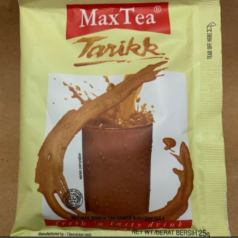 Maxtea Teh Tarik 30 sachet Max Tea @25gr pack Grosir Ready