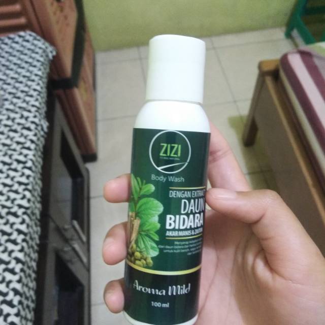 Zizi body wash 100ml dengan ekstrak daun bidara+minyak zaitun. Ready for more product. YUK DIORDER.
