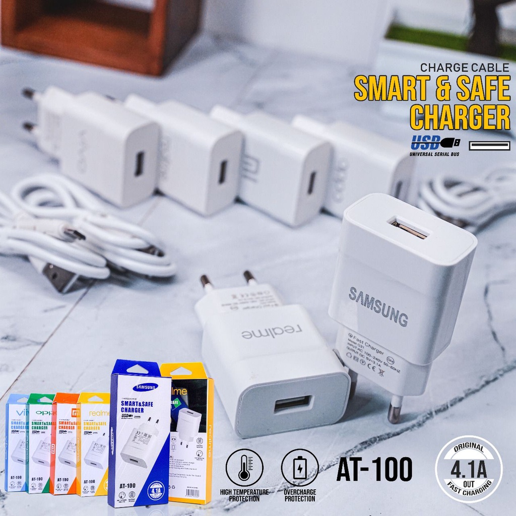 [SO] Tc Travel Charger Brand AT-100 4.1A 1Usb Kualitas Bagus