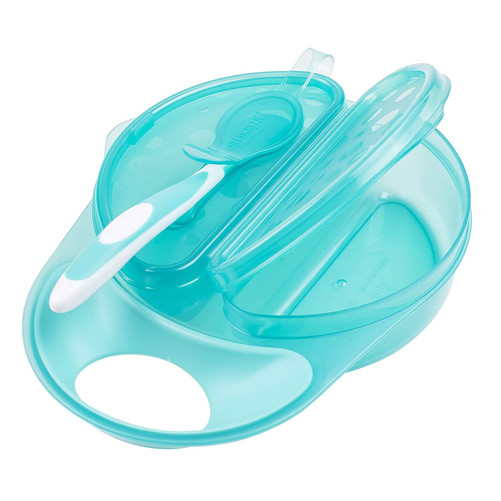 Dr. Brown's Travel Fresh Bowl &amp; Spoon - TF010-P3 Random Warna / Set Makan Bayi