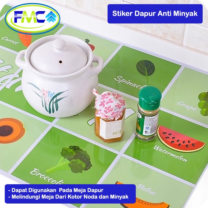 Stiker Dapur Anti Minyak Air Wallpaper Waterproof Wall Sticker Motif Warna Murah Bagus Praktis Aksesoris Rumah