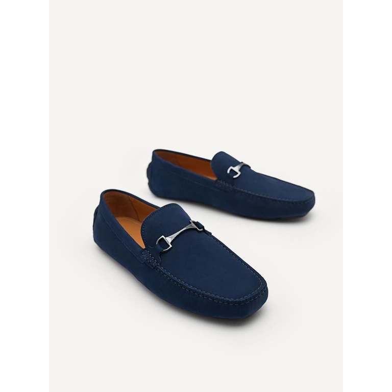 PM168 SEPATU PANSUS PEDRO PRIA ORIGINAL LOAFER KULIT BRANDED BIRU NAVY