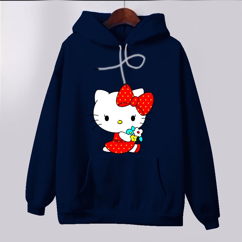 sweater hoodie anak/hello cute/model kekinian/umur 3-16 tahun/bisa COD