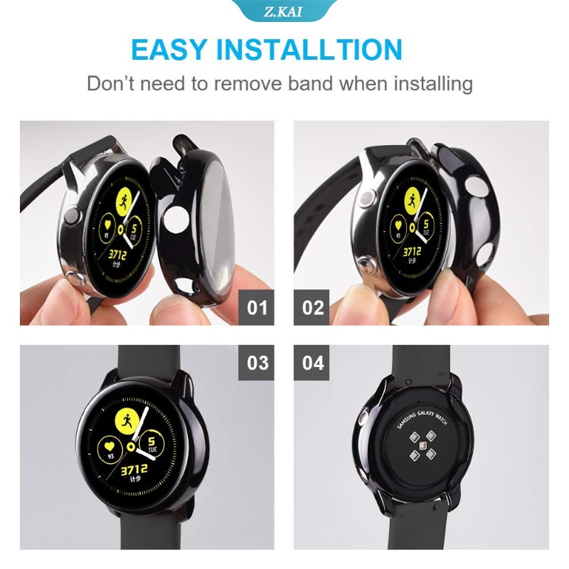 Case Bumper Pelindung Layar Tempered Glass Untuk Samsung Galaxy Watch Active 2 44mm 40mm