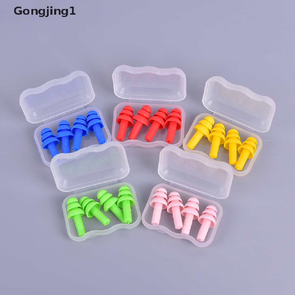 Gongjing 1 Pasang / 2 Pasang Earplug Peredam Suara Untuk Travel