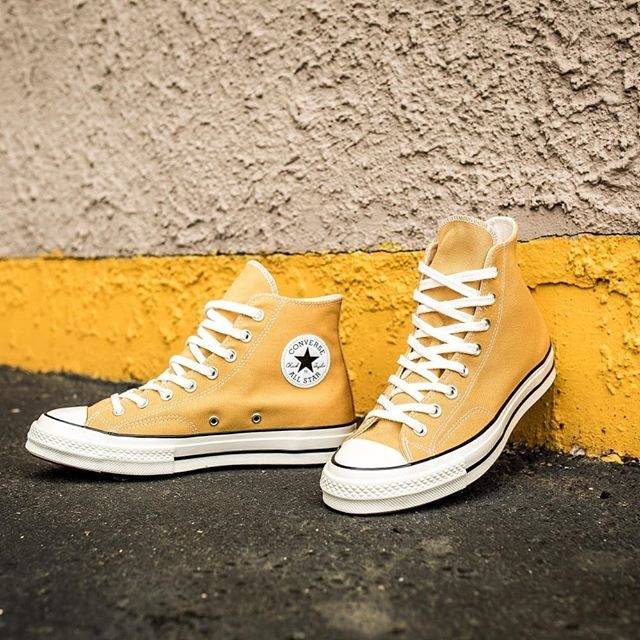 converse 1970s chuck taylor hi sunflower yellow