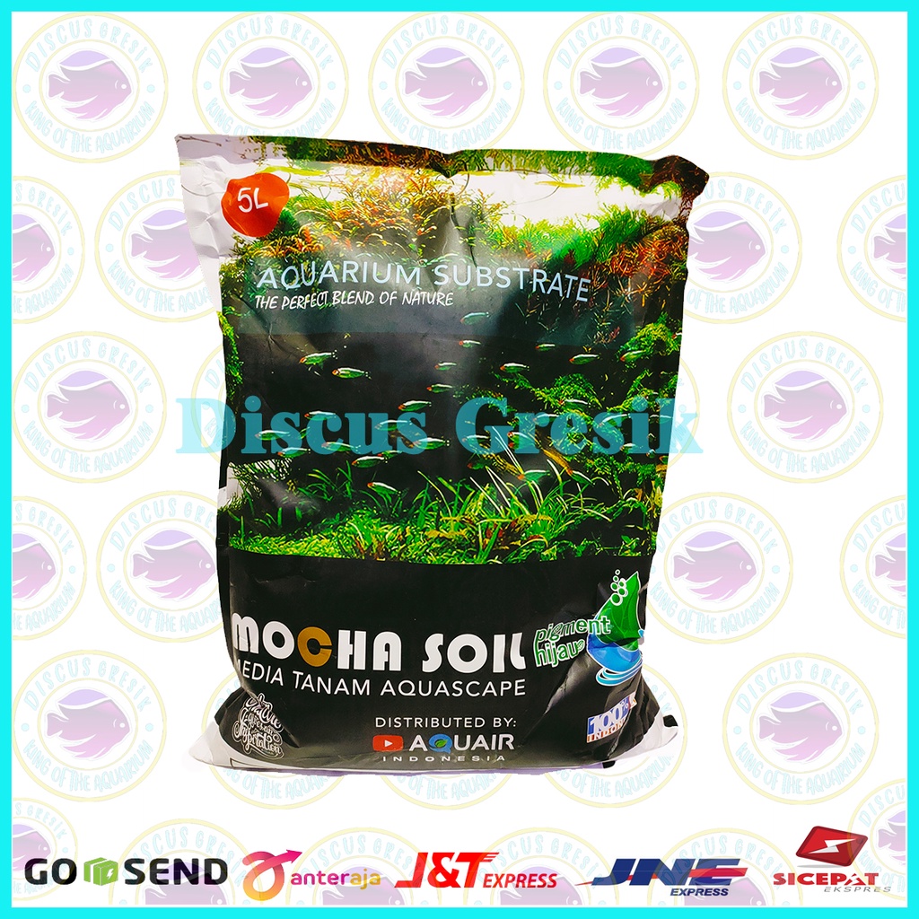 Mocha Soil Aquair (Pigment Hijau) - Media Tanam / Soil Aquascape 5L & 7L