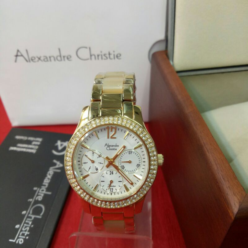 Jam Tangan Analog Wanita Alexandre Christie Ac 2463 BF All Stainless