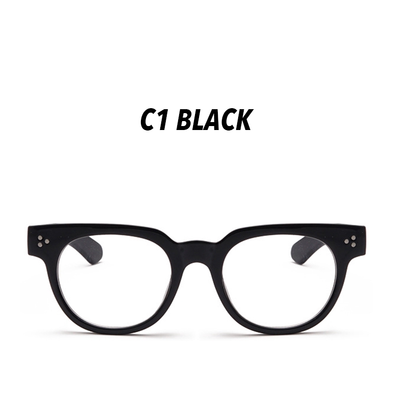 (YUZHU) Bayar di Tempat Kacamataminus 0°~-400° Eyeglasses Korean Retro Bundar Eyeglasses Wanita/Pria