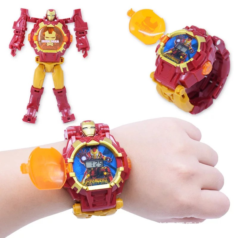 COD - JAM TANGAN DIGITAL ROBOT KARAKTER SUPER HERO ANAK BEST SELLER (LAMPU