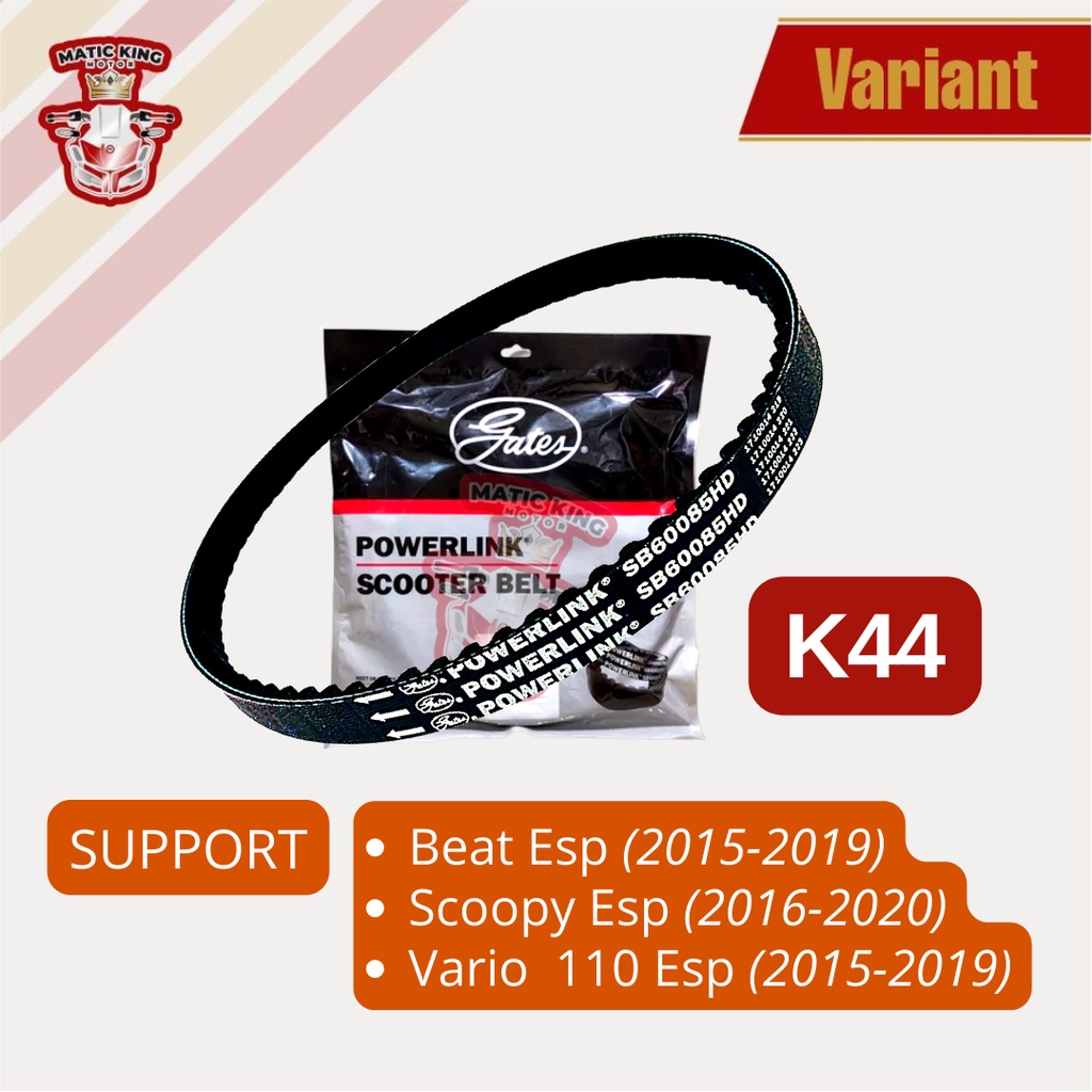 Vanbelt V belt Fanbelt Beat Fi ESP Scoopy Fi Spacy Fi Gates Powerlink Made in Thailand