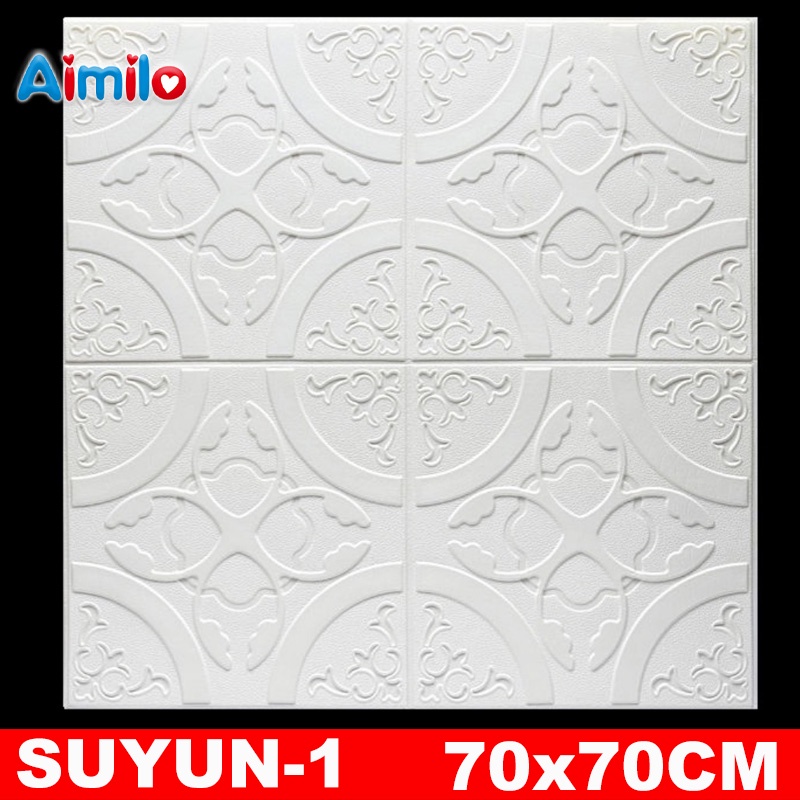 (Aimilo) Wallpaper Dinding 3D Foam Motif Batu Bata Walpaper 3D Foam Murah High Quality-SUYUN-1