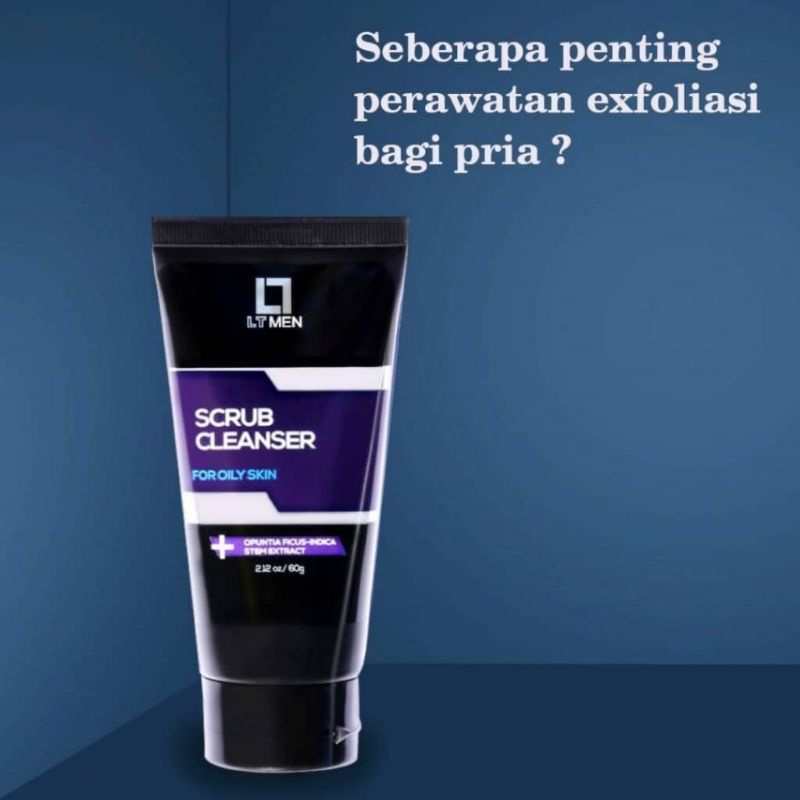 LT MEN SCRUB CLEANSER 60GR / Sabun Wajah Facial Wash