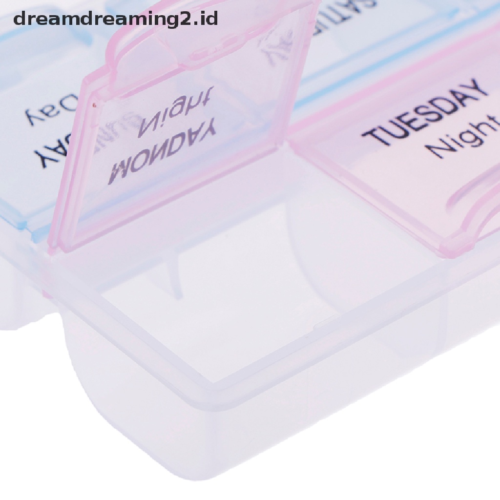 1pc Kotak Dispenser Organizer Obat Pil / Tablet 7 Hari / Mingguan