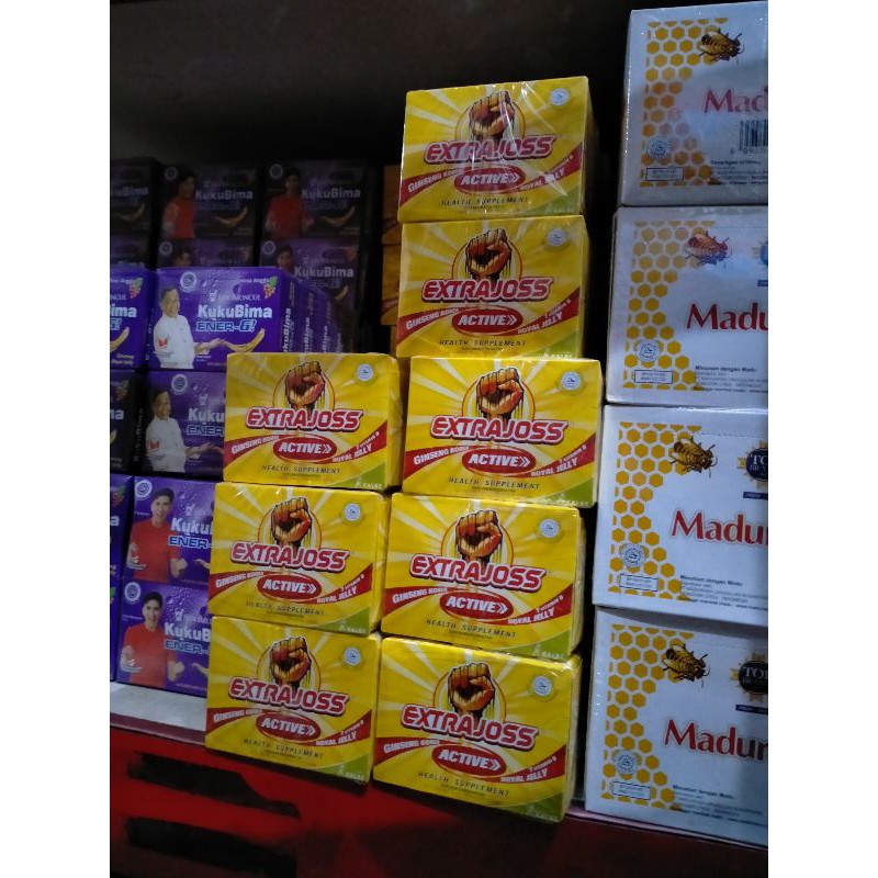 per box kecil, extra joss isi 12sachet.