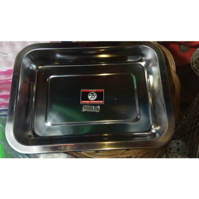 NAMPAN /LODOR STAINLESS KOTAK / TEMPAT SAJI MAKANAN STAINLESS /riss