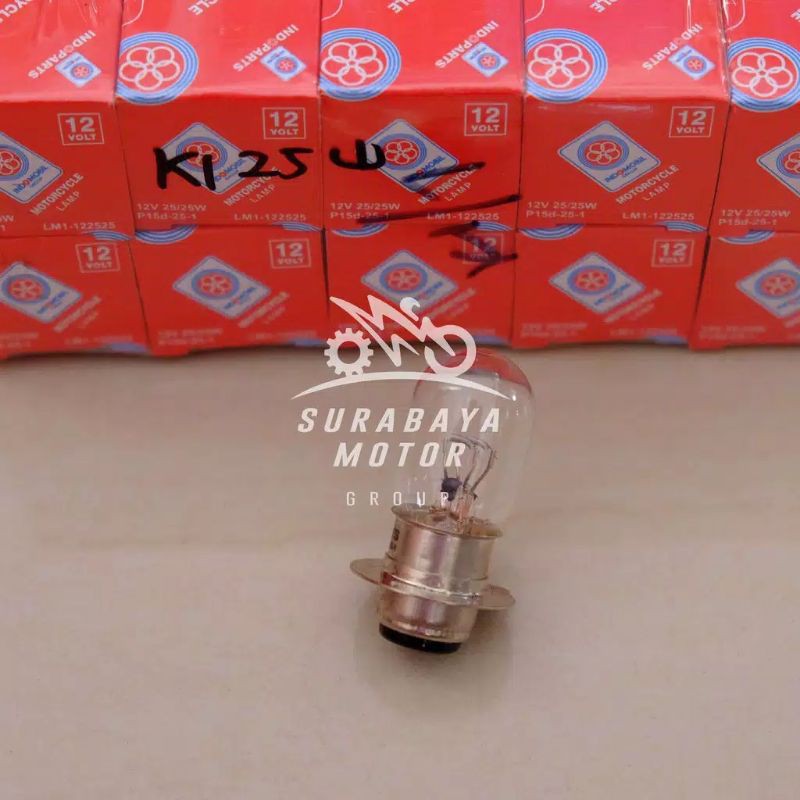 Lampu Depan Bohlam Motor K1 25/25W Indopart 100% Genuine