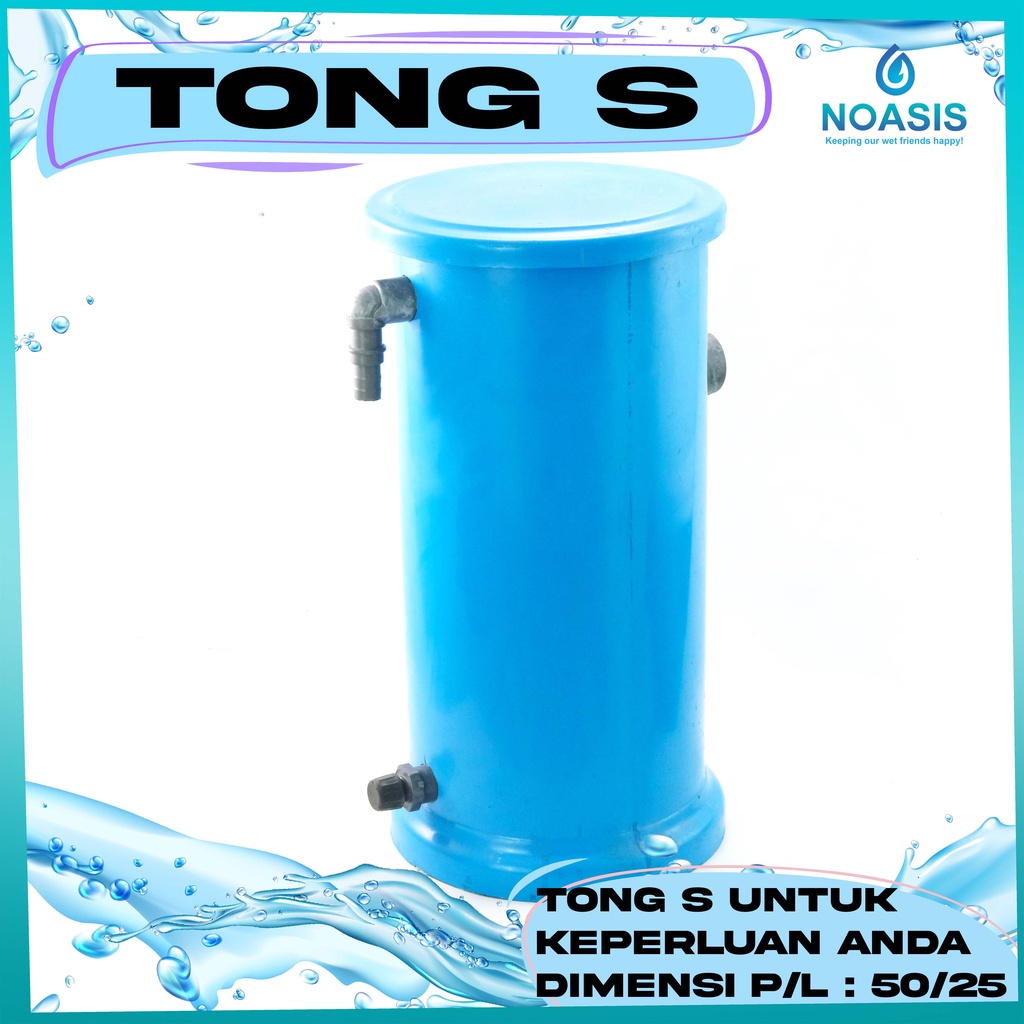 TABUNG FILTER TONG FILTER FIBER EXTERNAL AQUARIUM KOLAM IKAN D 23 T 50