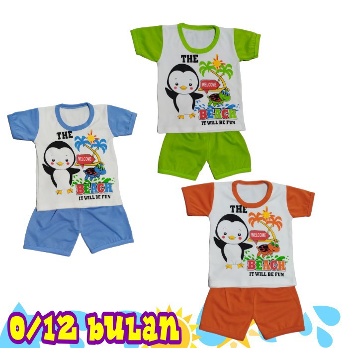 Setelan Baju Bayi Tangan Pendek