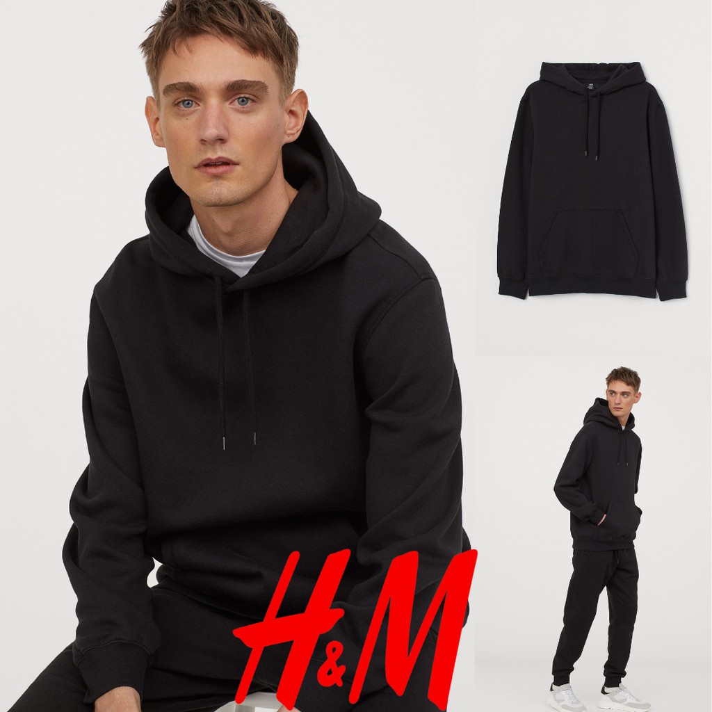 HOODIE H&M ORIGINAL BASIC HOODIE BLACK & PAPER BAG HNM SALE HOODIE HNM HOODIE PRIA WANITA