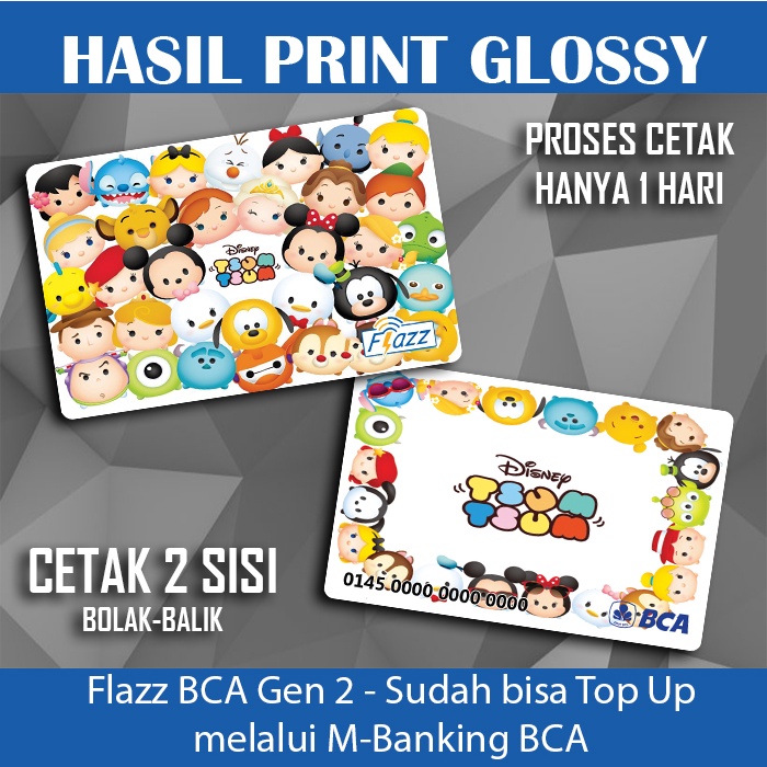 Flazz BCA gen 2 Custom Flazz cetak 1 sisi / 2 sisi Gambar Bebas bisa NFC