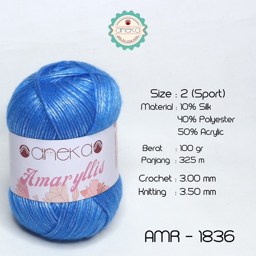 Benang Rajut Amaryllis / Amarillis Silk Cotton Yarn - 1836