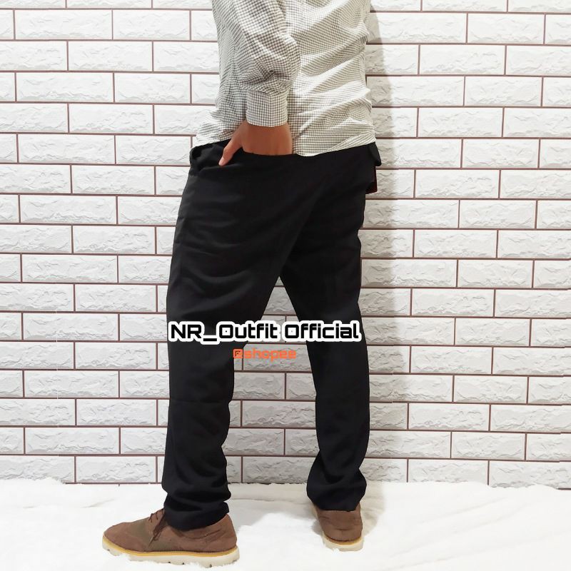 Celana Panjang Formal Pria Kerja Reguler Standar Slim Fit Kantor Bahan Kain Teflon Big Size 27-44